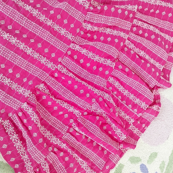 ZARA OPENWORK EMBROIDERED EYELET MIDI HALTER DRESS PINK XS,S,M,L NWT - Picture 8 of 13